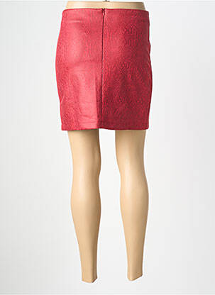 Jupe courte coupe droite rouge LPB femme