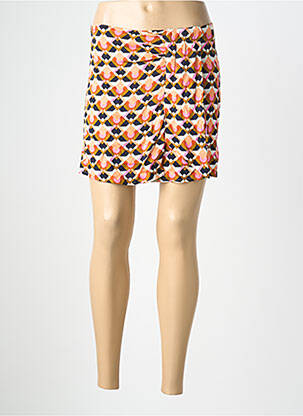 Jupe short tissage popeline noir LOLA ESPELETA femme