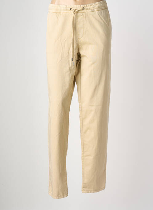 Pantalon droit taille élastique beige ESPRIT femme