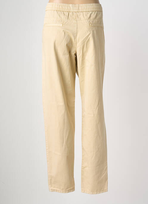 Pantalon droit taille élastique beige ESPRIT femme