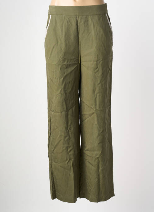 Pantalon droit taille élastique vert KOCCA femme