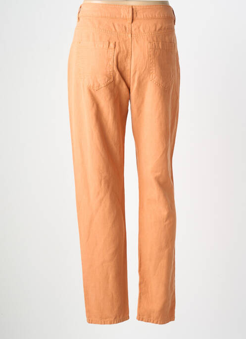 Pantalon droit fermeture zippée sous rabat boutonné orange LOLA ESPELETA femme