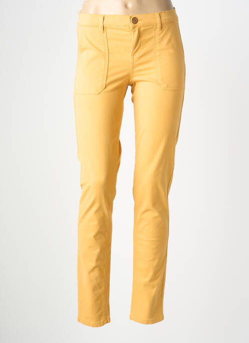 Pantalon chino tissage popeline taille normale jaune LOLA ESPELETA femme