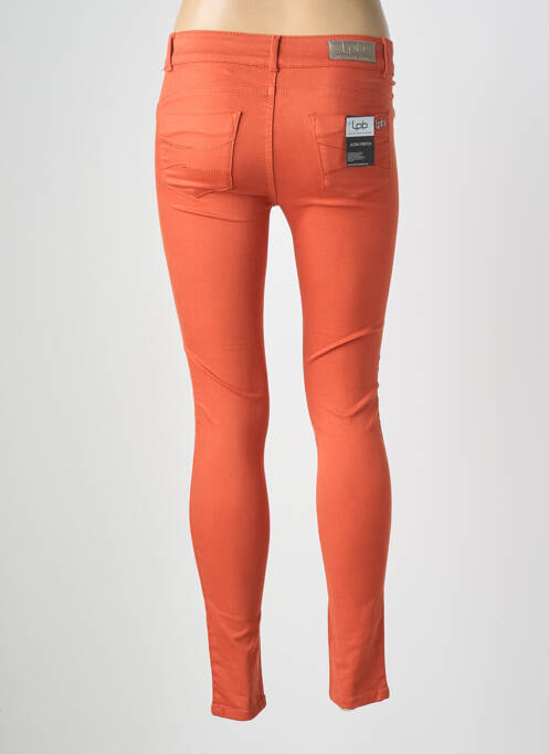 Pantalon 7/8 fermeture zippée sous rabat boutonné orange LPB femme