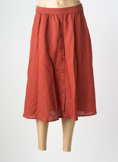 Jupe mi-longue coupe évasée marron ESPRIT femme