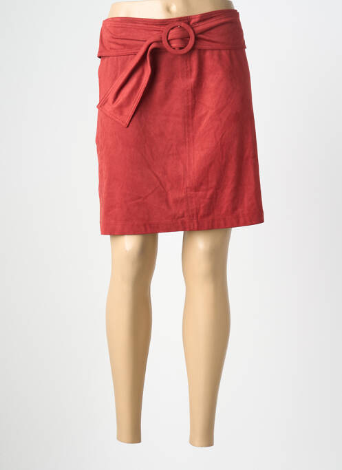 Jupe courte coupe droite orange MOLLY BRACKEN femme