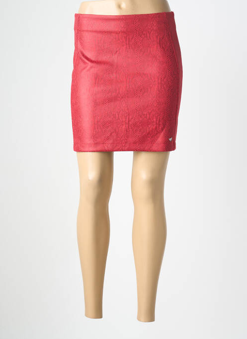 Jupe courte coupe droite rouge LPB femme