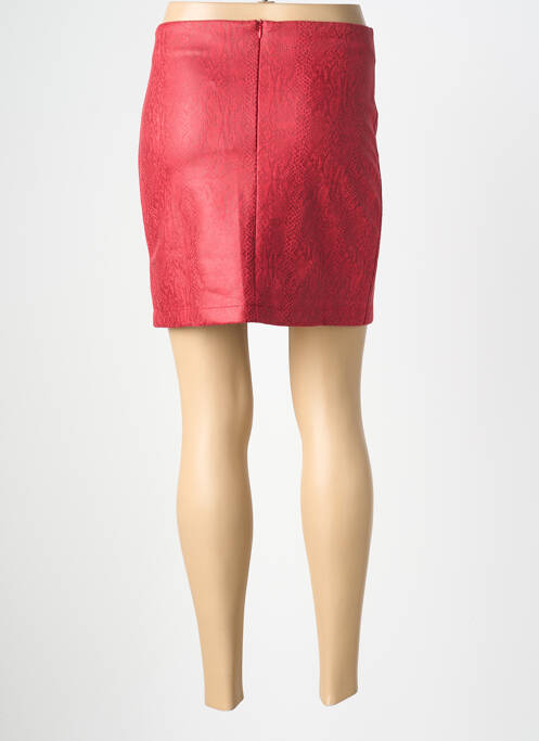 Jupe courte coupe droite rouge LPB femme