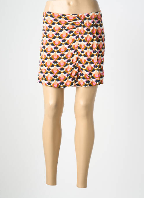 Jupe short tissage popeline noir LOLA ESPELETA femme