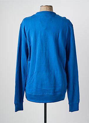 Sweat-shirt broderie manches longues bleu DAYTONA homme