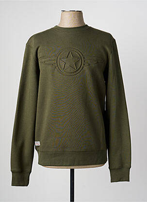 Sweat-shirt stretch manches longues vert DAYTONA homme