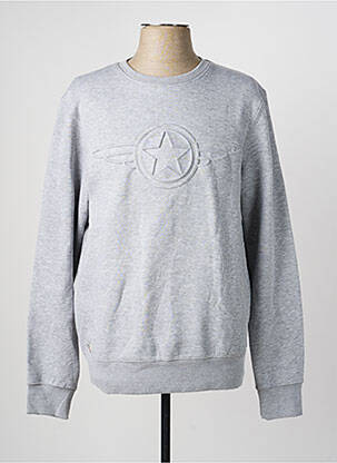 Sweat-shirt stretch manches longues gris DAYTONA homme