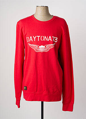 Sweat-shirt stretch manches longues rouge DAYTONA homme