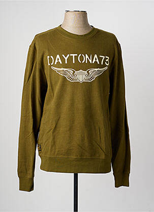 Sweat-shirt stretch manches longues vert DAYTONA homme
