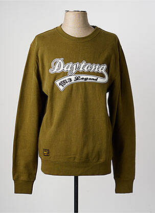 Sweat-shirt stretch manches longues vert DAYTONA homme