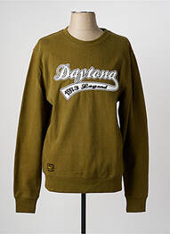 Sweat-shirt stretch manches longues vert DAYTONA homme