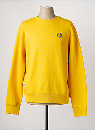 Sweat-shirt stretch manches longues jaune DAYTONA homme