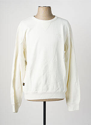 Sweat-shirt stretch manches longues blanc DAYTONA homme