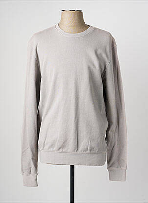 Sweat-shirt tissage jersey manches longues gris DAYTONA homme
