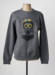 Sweat-shirt stretch manches longues gris DAYTONA homme
