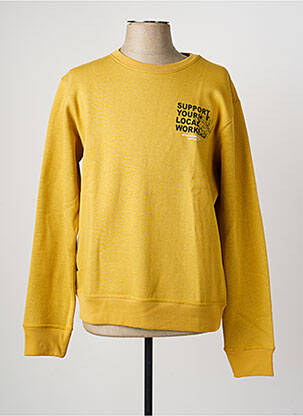 Sweat-shirt manches longues manches longues jaune DAYTONA homme