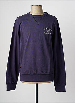Sweat-shirt stretch manches longues bleu DAYTONA homme