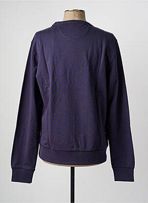 Sweat-shirt stretch manches longues bleu DAYTONA homme