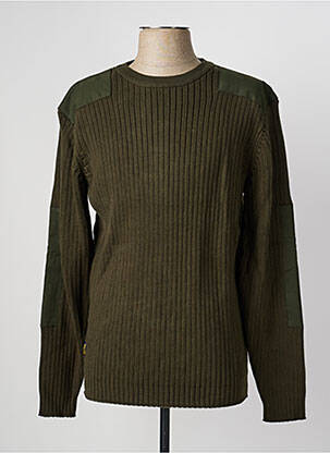 Pull col rond manches longues vert DAYTONA homme