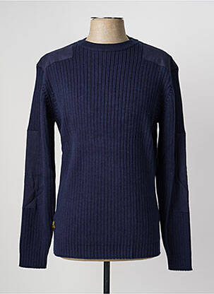 Pull col rond manches longues bleu DAYTONA homme