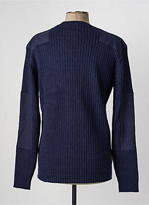 Pull col rond manches longues bleu DAYTONA homme