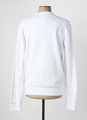 Sweat-shirt stretch manches longues blanc DAYTONA homme