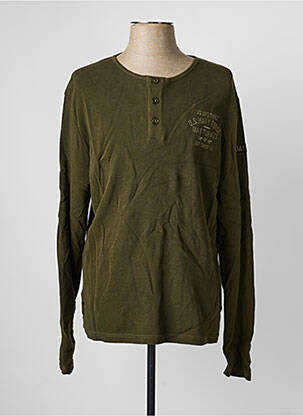 T-shirt stretch manches longues vert DAYTONA homme