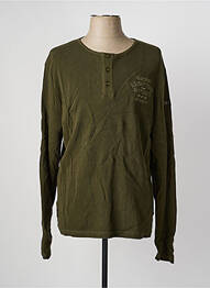 T-shirt stretch manches longues vert DAYTONA homme