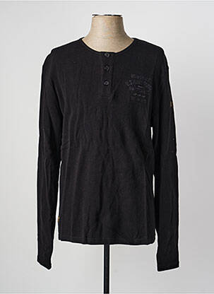 T-shirt stretch manches longues noir DAYTONA homme