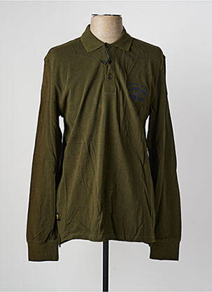 Polo manches longues manches longues vert DAYTONA homme