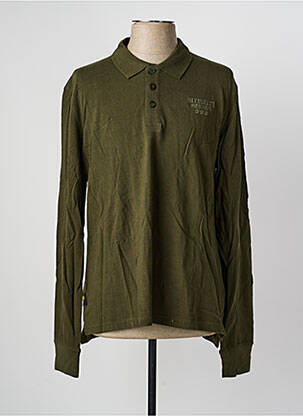 Polo manches longues manches longues vert DAYTONA homme