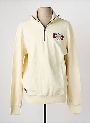 Sweat-shirt stretch manches longues beige DAYTONA homme