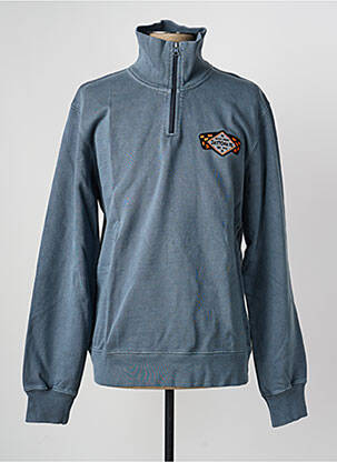 Sweat-shirt stretch manches longues bleu DAYTONA homme