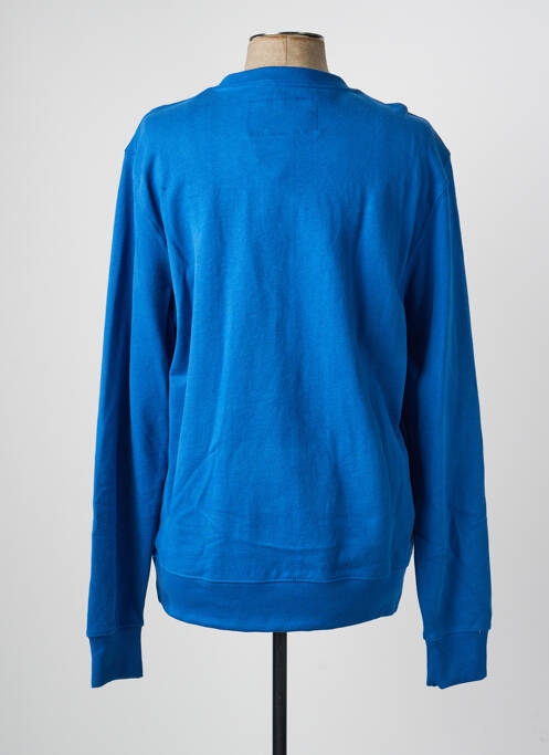 Sweat-shirt broderie manches longues bleu DAYTONA homme