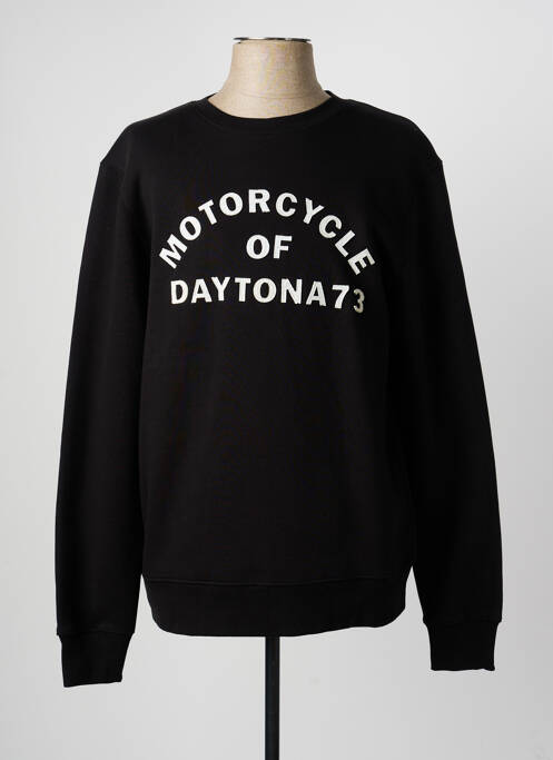 Sweat-shirt manches longues manches longues noir DAYTONA homme