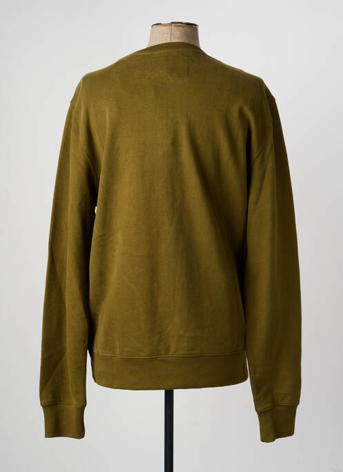 Sweat-shirt broderie manches longues vert DAYTONA homme