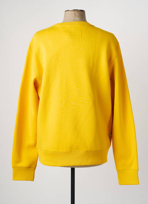 Sweat-shirt broderie manches longues jaune DAYTONA homme