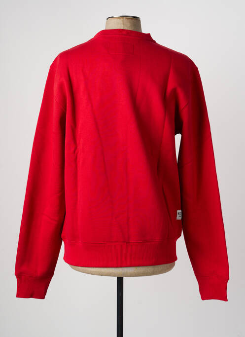 Sweat-shirt broderie manches longues rouge DAYTONA homme