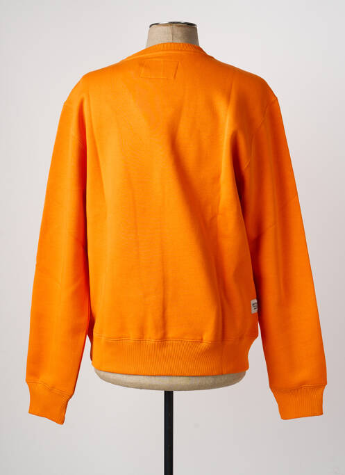 Sweat-shirt broderie manches longues orange DAYTONA homme