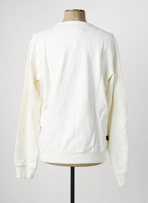 Sweat-shirt manches longues manches longues blanc DAYTONA homme