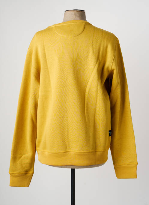 Sweat-shirt manches longues manches longues jaune DAYTONA homme