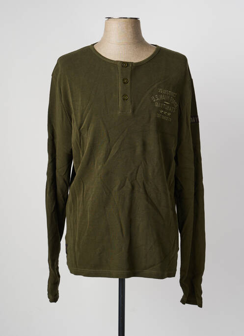 T-shirt stretch manches longues vert DAYTONA homme