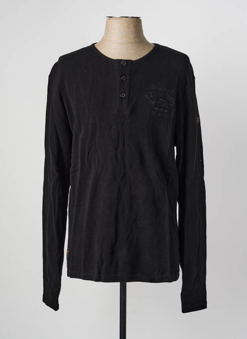T-shirt stretch manches longues noir DAYTONA homme