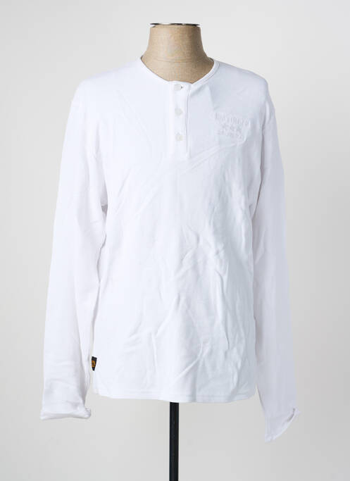T-shirt stretch manches longues blanc DAYTONA homme