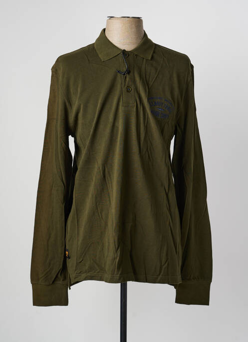Polo manches longues manches longues vert DAYTONA homme